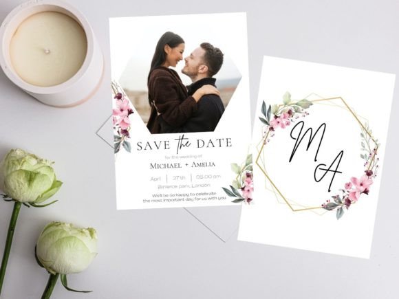 Download Floral Photo Save the Date Card Template - Card Collection
