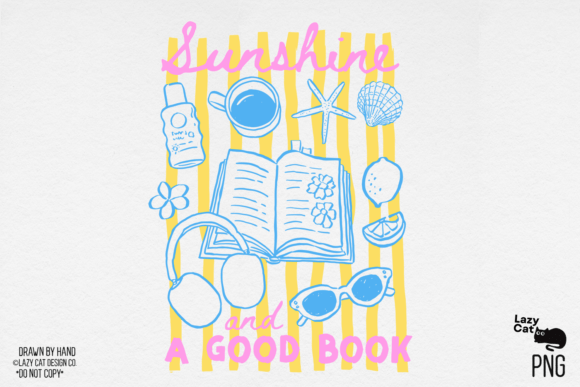 Download Book Beach Summer Hand-Drawn PNG - Hand Collection