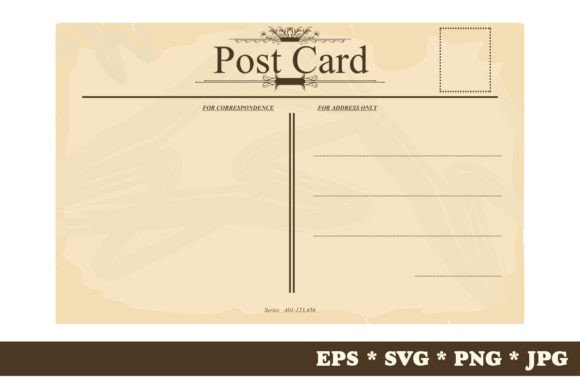 Download Vintage Postcard Reverse Template. - Card Collection