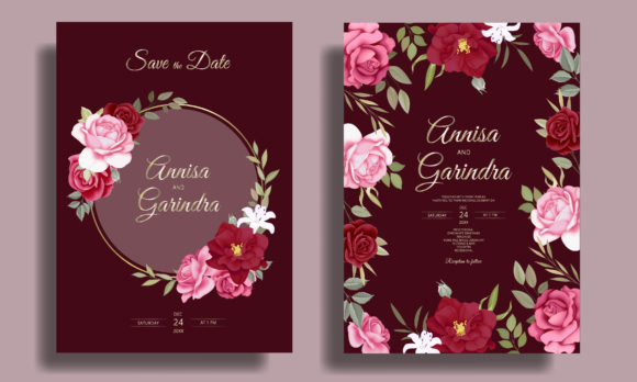 Download Maroon Wedding Invitation Card Flower - Lower Collection