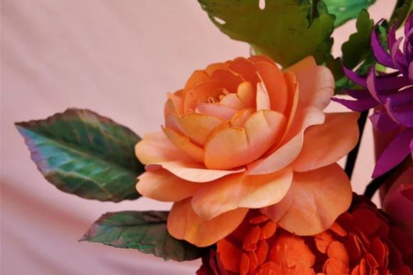 Download Queen of Sweden Rose Paper Flower Templates - Lower Collection