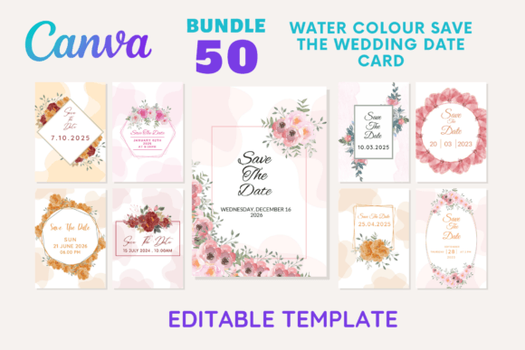 Download Water Colour Save the Date Wedding Card - Card Collection