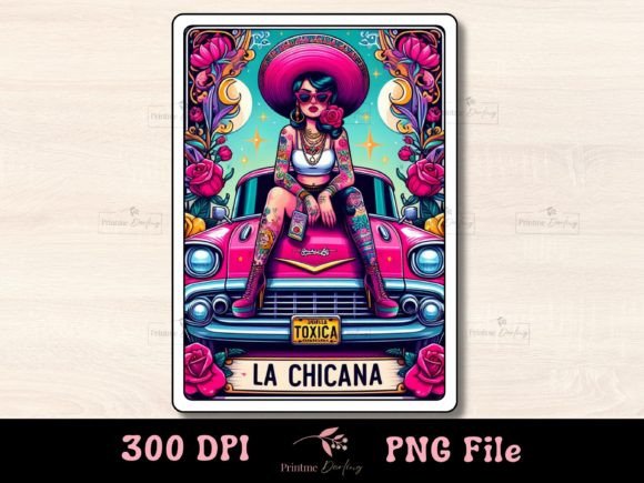 Download Funny Mexican Tarot Card, La Chicana Png - Card Collection